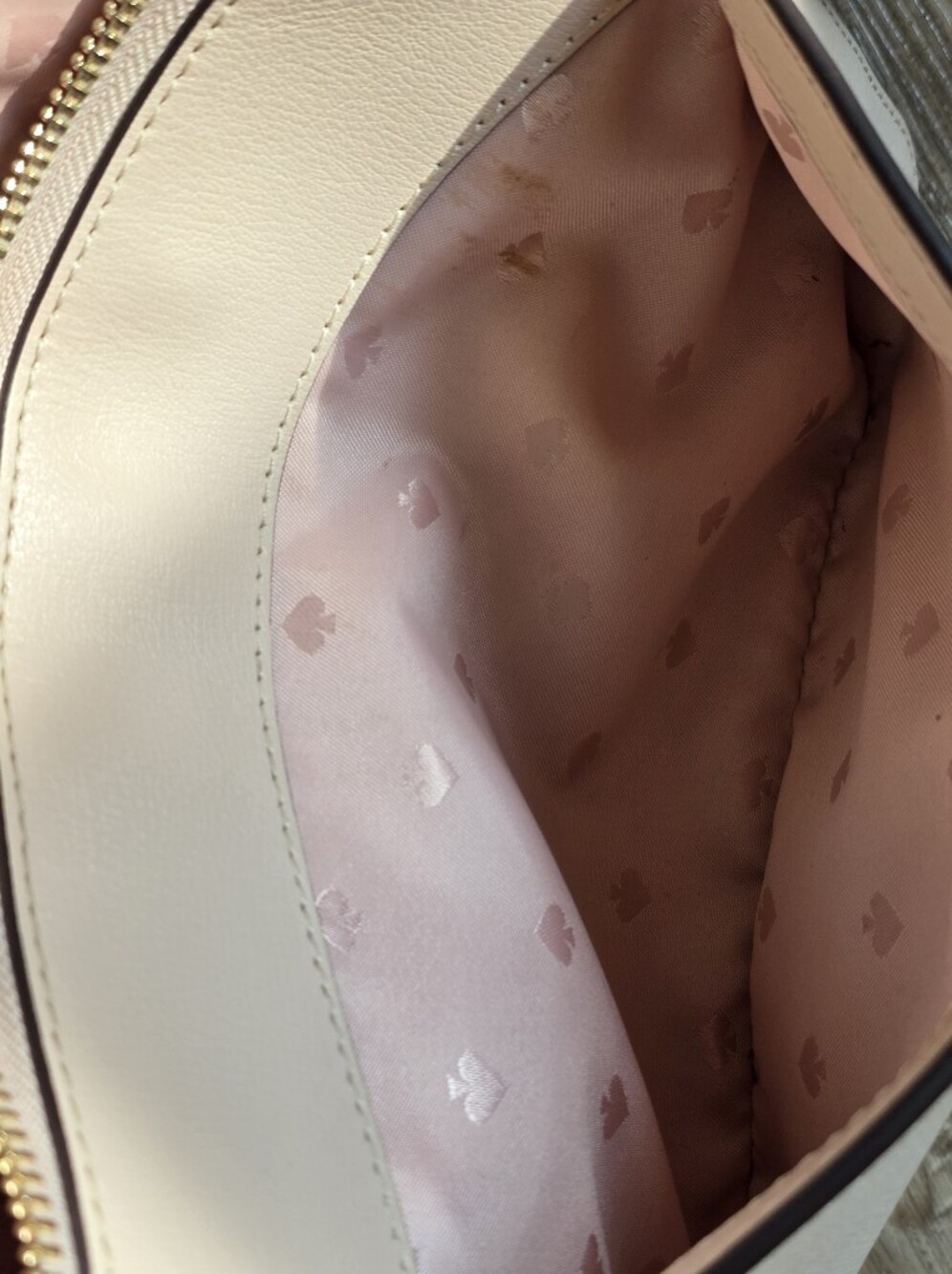 Kate Spade Adel Medium Top Zip Crossbody Bag Warm Beige - Picture 7 of 8